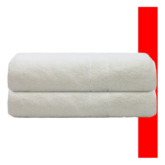 Kit 2 Toalhas De Banho Gigante Galaxy Camesa 75x150 400g/m2 Branco Listras