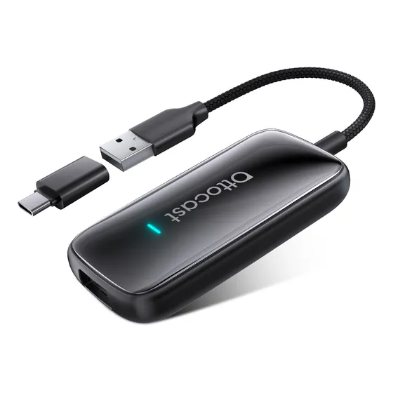Adaptador Vídeo Ottocast Sem Fio Para Carplay/android Auto