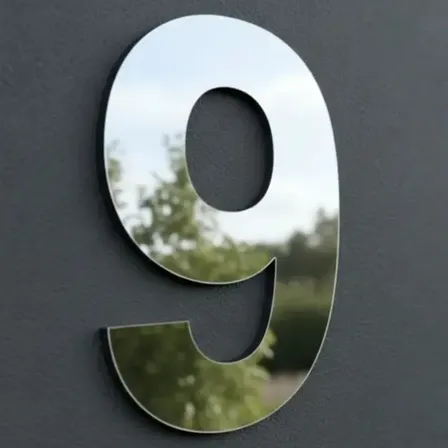 Numero Residencial Casa 15cm Em Aço Inox Espelhado Moderno