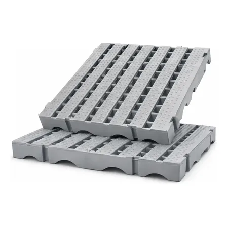10 Pallet Estrado Piso Cinza 50x50x5 Resistente Câmara Fria Cinza