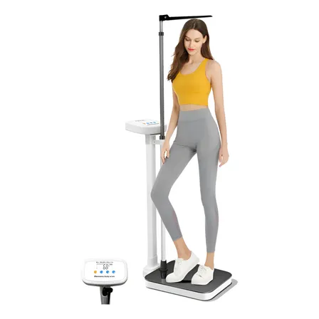 Balança Digital Para Corporal E Altura 200kg Vidro Temperado Preto Célula Seca