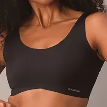 Top Regata Feminino Calvin Klein Micro Invisible Preto Liso 42 M