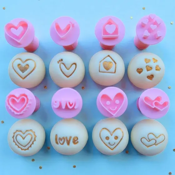 Kit Carimbos Para Doces Corações
