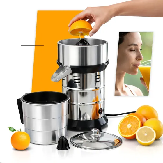 Extrator De Sucos Laranja Industrial 700w Jarra De 3 Litros