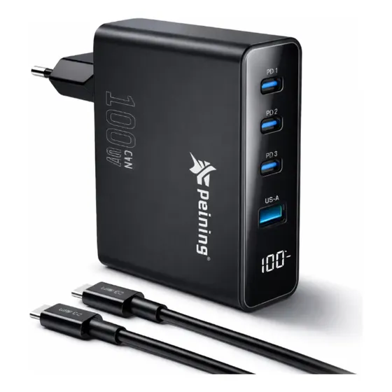 Carregador Fonte Super Turbo Gan Pd 100w Com + Cabo Tipo-c