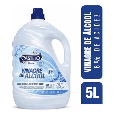 Vinagre Alc. Castelo 6% Concentrado Galão 5 Litros Original