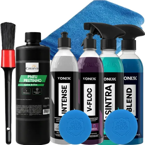Kit Lavagem Automotiva V-floc Sintra Blend Intense Pretinho