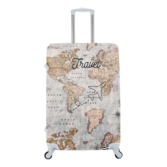 Capa De Mala Personalizada Mapas Viagem E Proteção