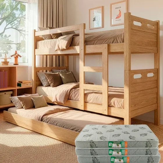 Treliche Jaspe Nature + 3 Colchões Premium - Entrega Rápida