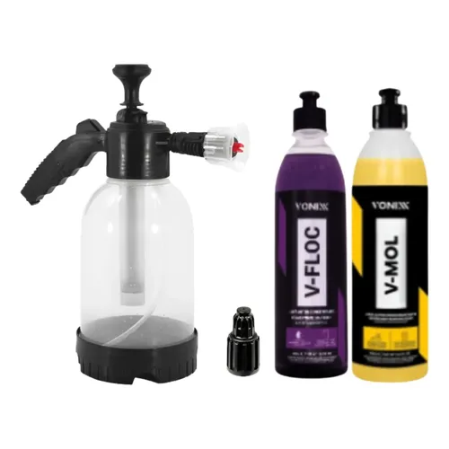 Kit Snow Foam 2l Espuma 2 Em 1 Lavar Carro Vfloc Vmol Vonixx