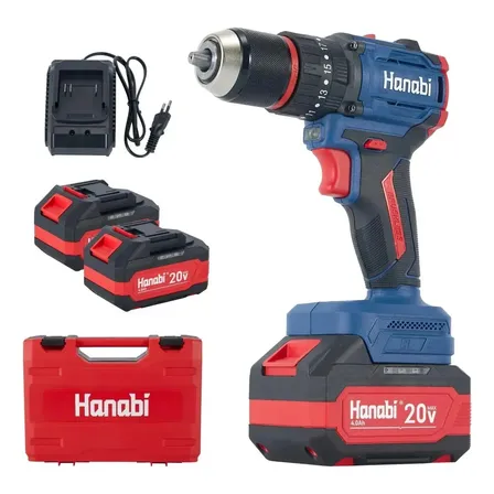 Parafusadeira Furadeira Impacto Hanabi Brushless 70nm 13mm Azul 127/220v 60hz