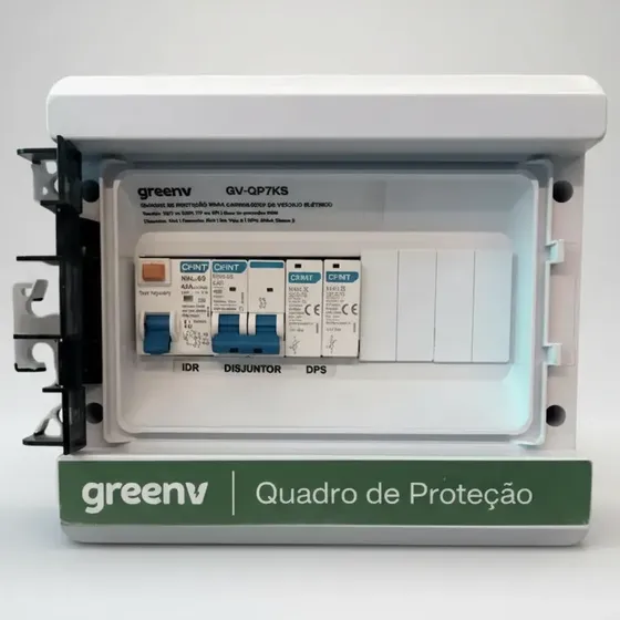 Quadro Proteção Para Wallbox E Ev 220v 7.4k Com Prensa-cabos