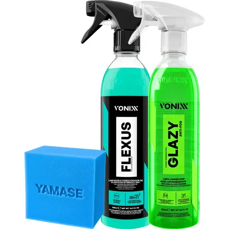 Kit Glazy Anti Fog Limpa E Desembaça Vidros Flexus Vonixx
