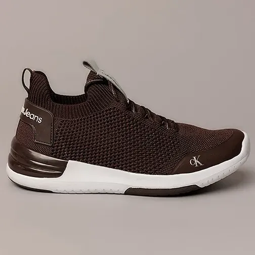 Tênis Calvin Klein Feminino Air Knitting Marrom Liso 36