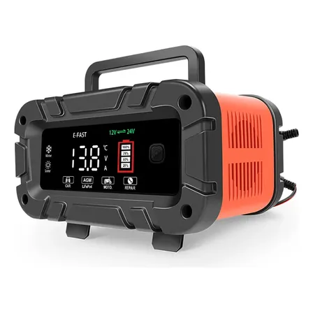 Carregador De Bateria 12v/24v, Carregador Inteligente