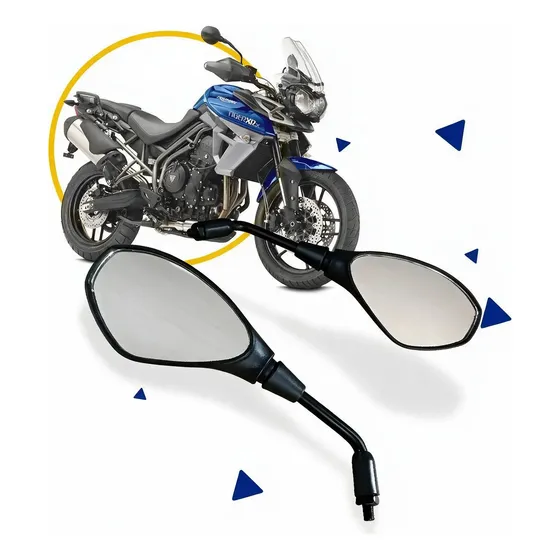 Retrovisor Bmw Gs F800 Rebaixado Haste Curta Média Honda Par