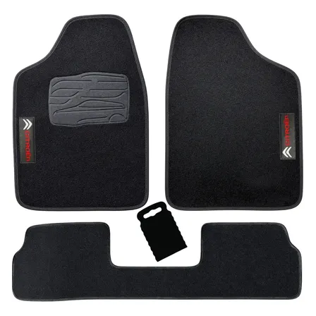 Jogo Tapete Citroen Personalizado 5 Pçs Carpete + Lixeira 3 Peças C3 2003 A 2024