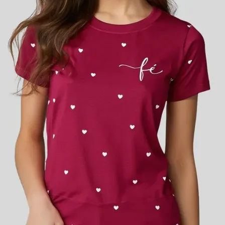 Camiseta Feminina Silcada T-shirts Blusa Baby Look