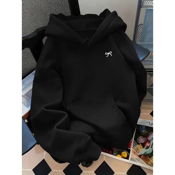 Blusa Moletom Feminina Com Estampa De Laço Confortavel