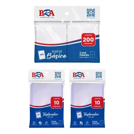 200 Sleeve + 20 Toploader Bra Para Pokemon, Magic Outros Transparente