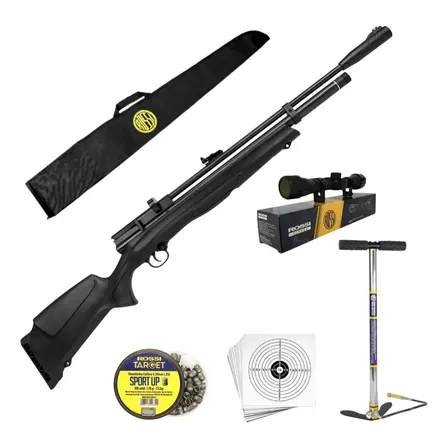 Carabina Pcp Beeman 1336s Side Lever Rossi 6.35mm Completa P Preto 6.35 Mm