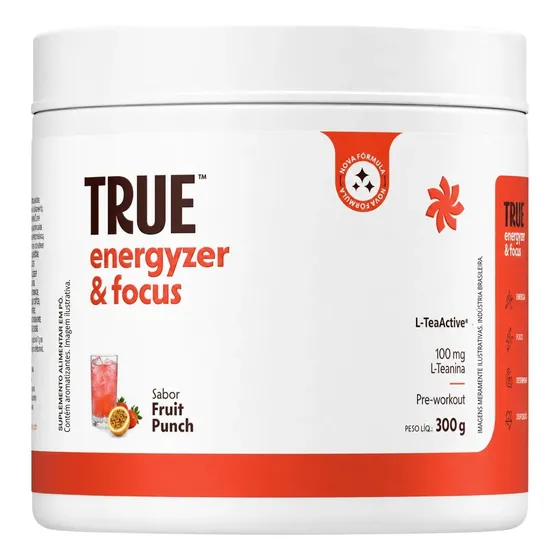 True Energyzer Focus True Source Pré Treino Cafeína Coq10