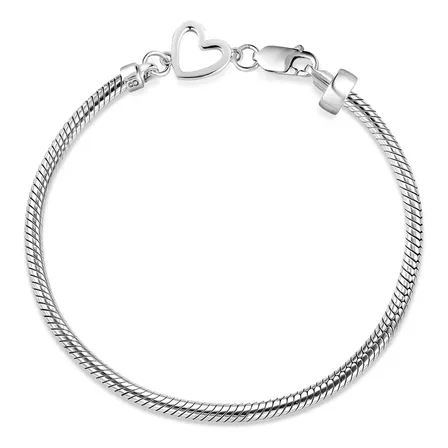 Pulseira Life Coração Em Prata 925
