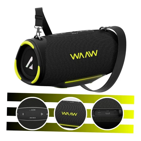 Caixa De Som Portátil Boom 150 Bluetooth Waaw By Alok