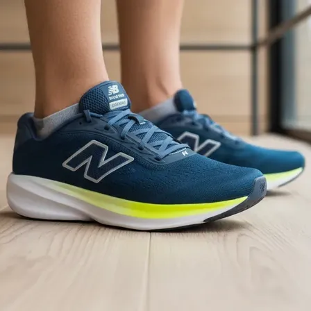Tênis New Balance 680v9 Masculino Fresh Foam Corrida Treino Marinho/verde Claro Neon Liso 40