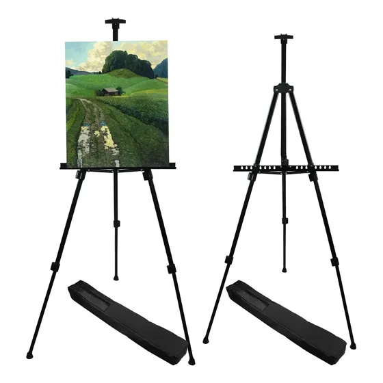 Cavalete Pintura Quadro Telescópico Grande 1,6m Tela 45/85cm