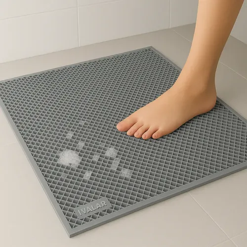Tapete Antiderrapante Box Piso Banheiro Piscina 85cm X 85 Cinza