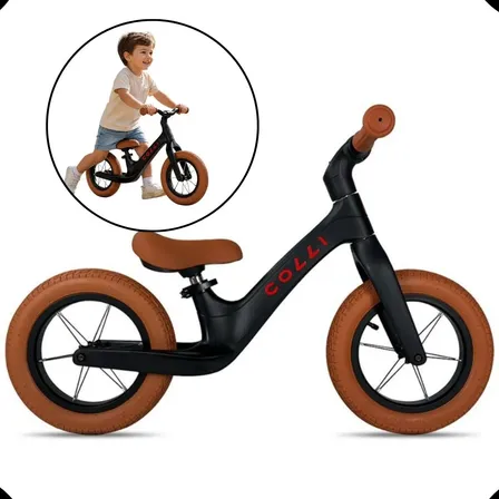 Bicicleta Equilíbrio Infantil Aro 12 Balance Pitukinha Colli Pitukinha - Preto Fosco