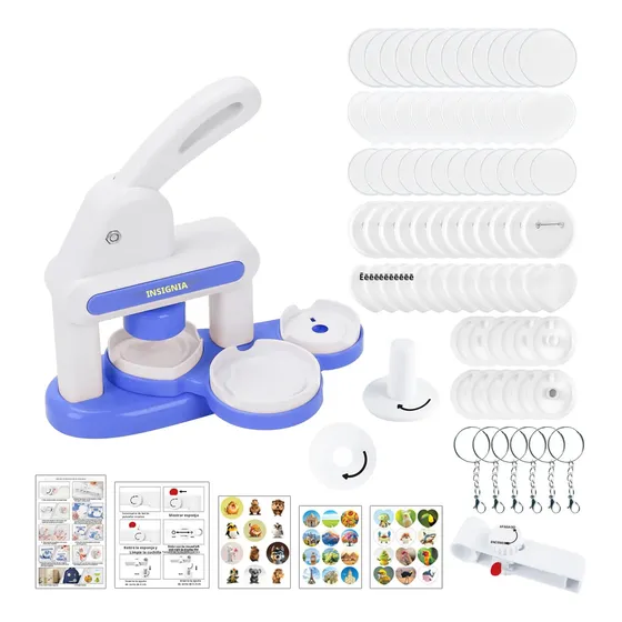 Prensa Manual Para Fazer Bottons E Ímãs Azul