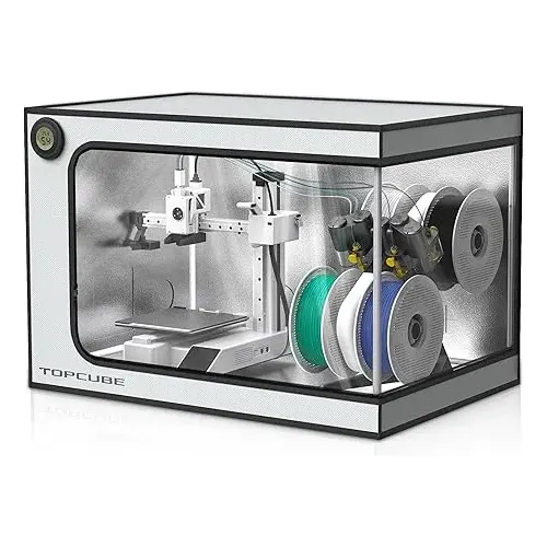 Yoopai Gabinete De Lmpressora 3d Para Bambu Lab A1 Mini C Branco (com Detalhes Prateados)