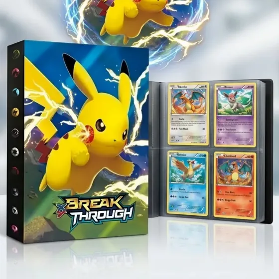 Álbum Oficial Pokémon - Pasta Bola Relâmpago Para 240 Cartas
