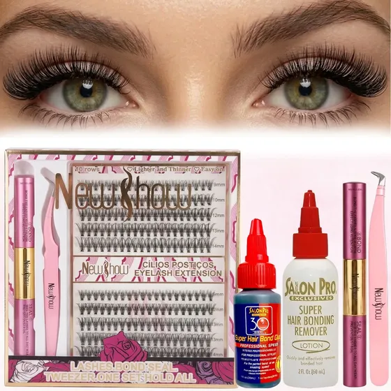 Kit Cilios Tufinho Alongamento Fio A Fio + Cola + Removedor