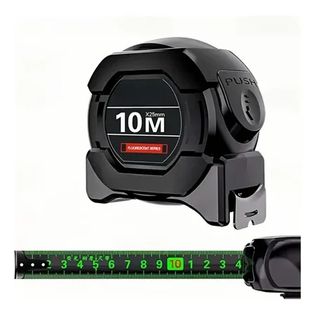 Trena Métrica Profissional Fluorescente 10m Aço Carbono