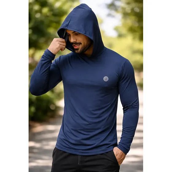 Blusa Térmica Proteção Solar Uv50+ Manga Longa Com Capuz Sol
