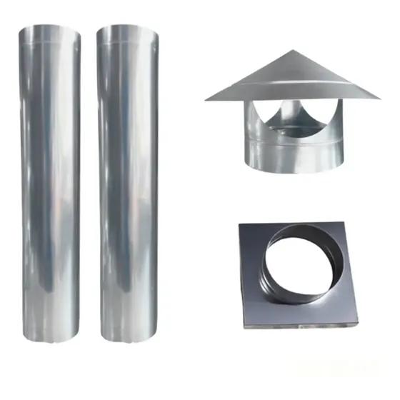 Kit Duto Churrasqueira Pré Moldada Galvanizada 100 Mm