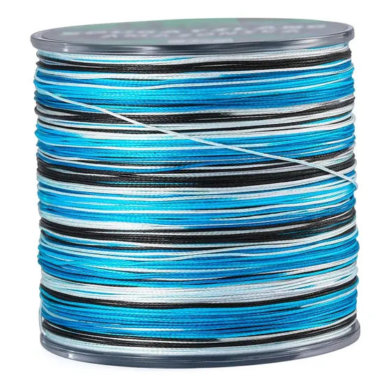 Linha Pesca 300m Multifilamento 8 Fios Invisível Camuflagem Azul-camuflado 0.24mm-30lb