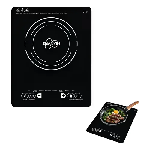 Multifuncional Fogão De Indução Preto Vidro Cerâmica 2000w Preto-220v 220v