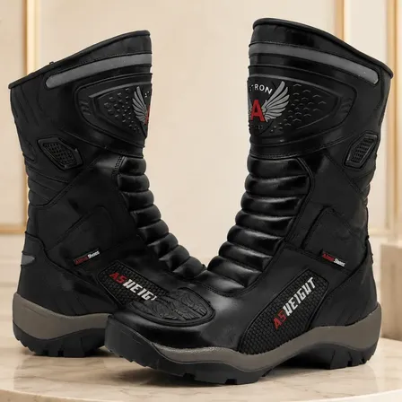 Bota Coturno Motociclista Moto Mais Alto 9 Cm As-height Preto 39