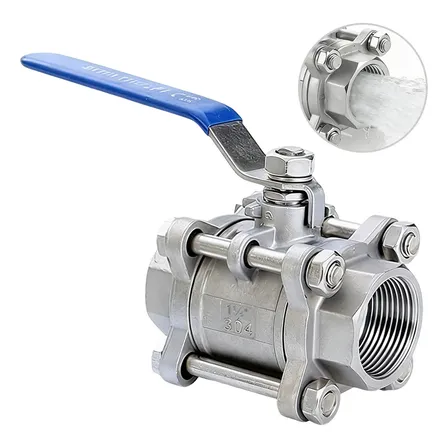 Válvula Esfera Tripartida Inox 304 P.p 1.1/4 Pol. Dn32 Bsp