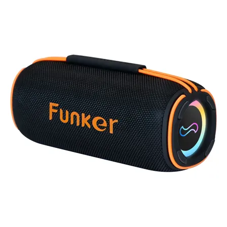 Caixa De Som Bluetooth Portátil 40w Funker F22 Tws Rgb Preto 127/220v