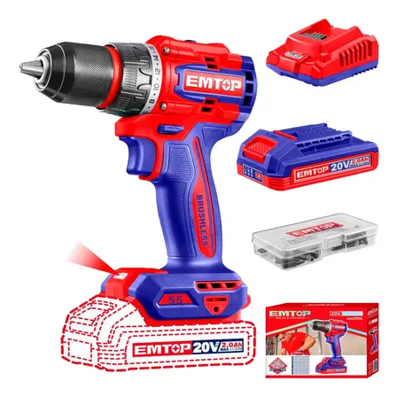 Parafusadeira E Furadeira Sem Fio Brushless 55nm 20v 1x 2ah