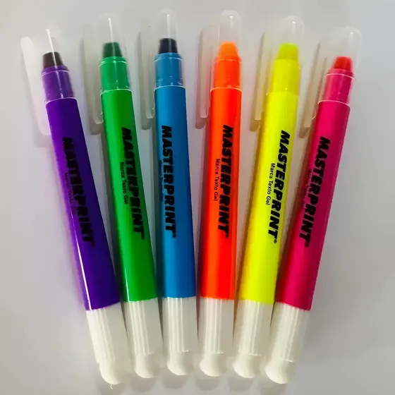 Marca Texto Em Gel Kit 6 Cores Ideal Para Biblia E Livros