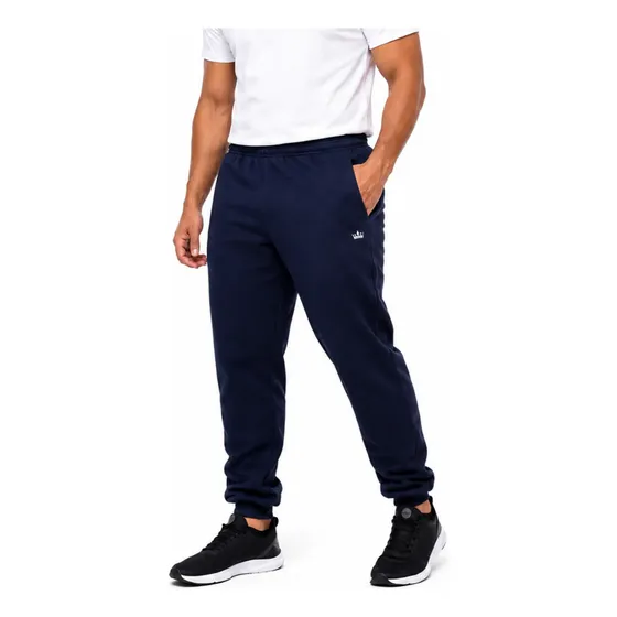 Calça Moletom Masculina Jogger Básica Lisa Reforçada Bolsos