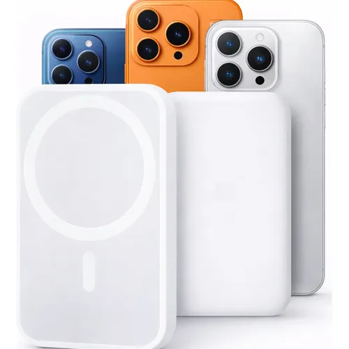 Power Bank 10000mah Magnético Para iPhone Magsafe Branco