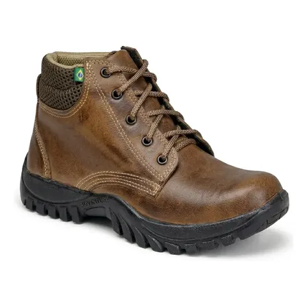 Bota De Segurança Botina Resistente Trabalho Couro Nobuck Ca Oliva 45 Br