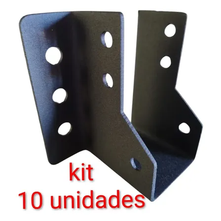 Kit 10 Suportes Viga 5x10 Parede Caibro Pergolado Aço 2mm